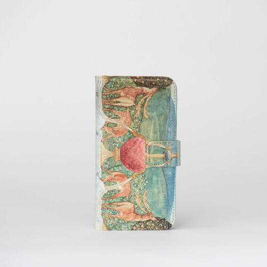 【手帳型】Deer by fountain